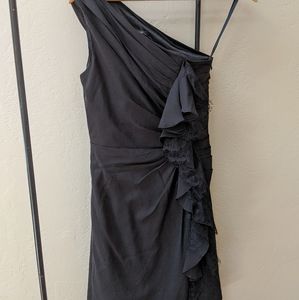 Ann Taylor One Shoulder Cocktail Dress Lace xs
